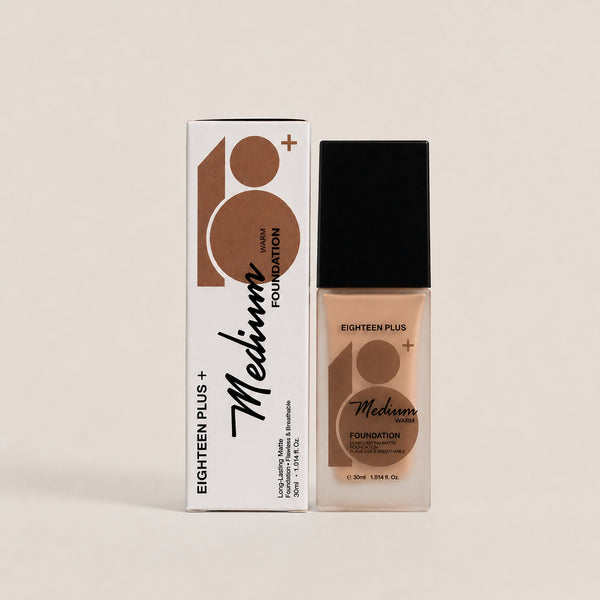 18+ Foundation - Medium Warm 30ml