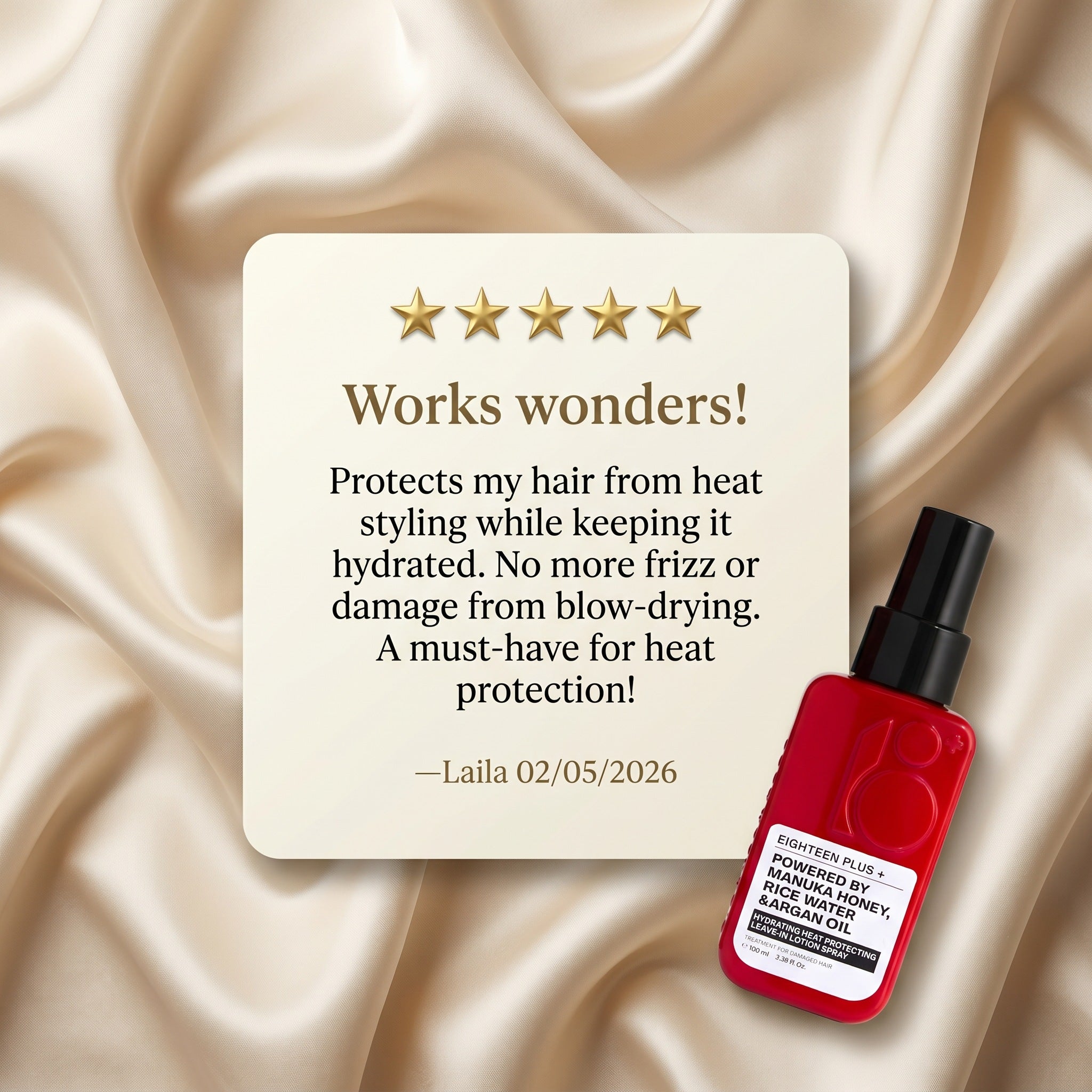 18+ Hydrating Heat Protecting Leave-in Lotion Spray